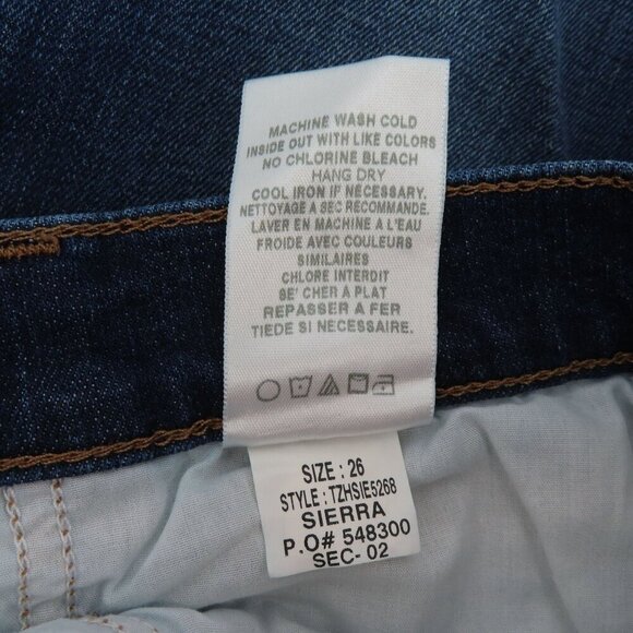 Joes Jeans Women 26 Straight Ankle Solid Dark Blue Wash Denim Pants Cotton Blend - Picture 8 of 10